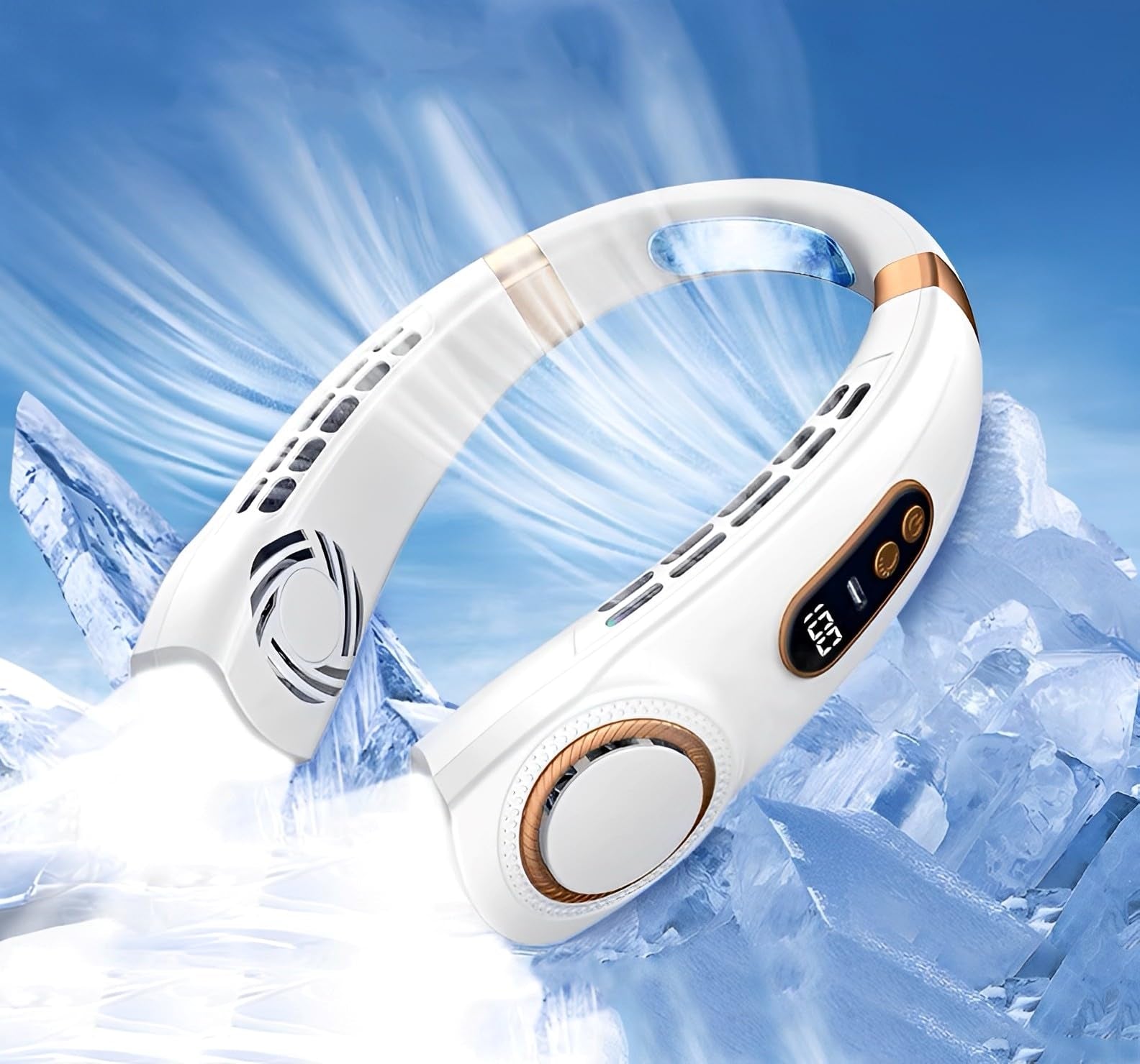Ventilateur Clim de cou USB – ultra léger, puissant, mains libres !