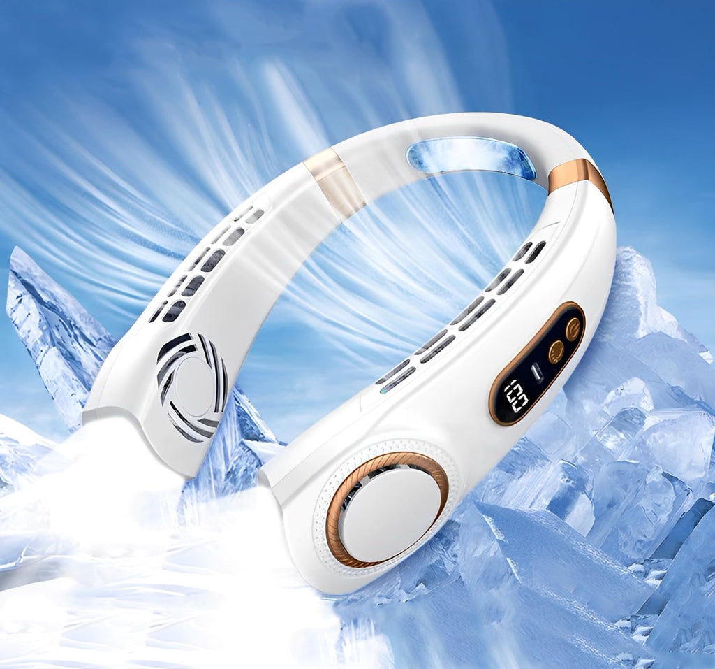 Ventilateur Clim de cou USB – ultra léger, puissant, mains libres !
